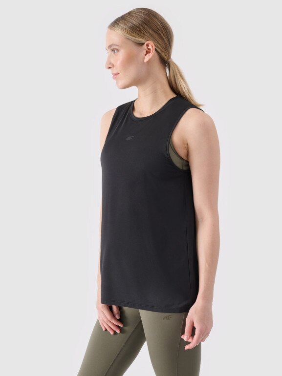 Damski top treningowy ciążowy 4F 4FWSS24TFTSF863 - czarny