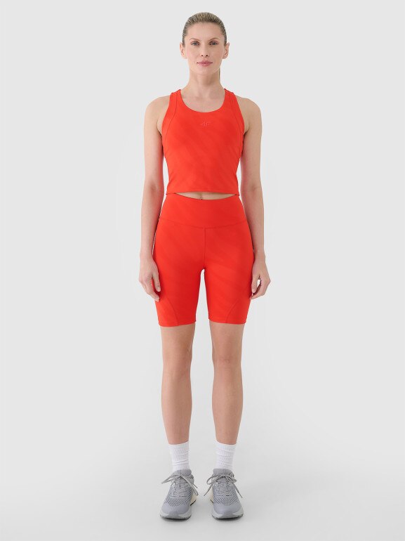 Damskie kolarki treningowe 4F 4FWSS25TFSTF016 - czerwone