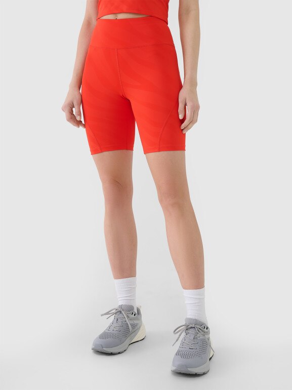 Damskie kolarki treningowe 4F 4FWSS25TFSTF016 - czerwone