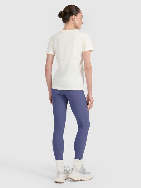 Damskie legginsy 4F 4FWAW25TTIGF237 - niebieskie