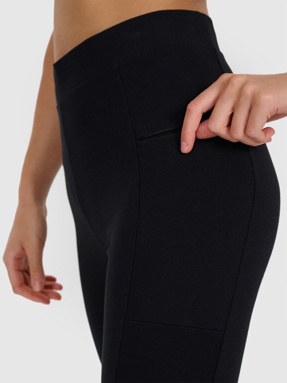 Damskie legginsy 4F 4FWAW25TTIGF242 - czarne