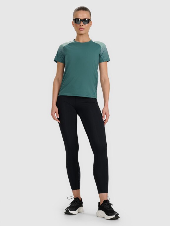 Damskie legginsy do biegania 4F 4FWAW25TFTIF357 - czarne
