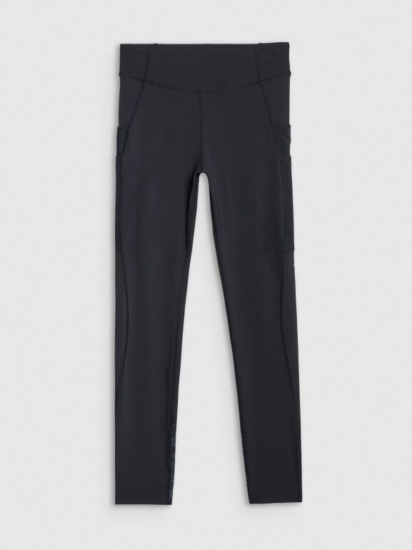 Damskie legginsy do biegania 4F 4FWAW25TFTIF357 - czarne