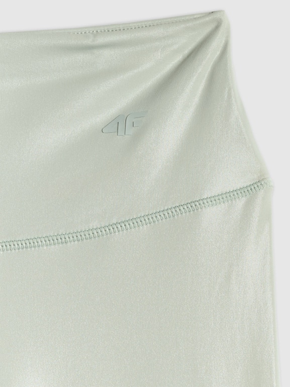 Damskie legginsy do jogi 4F 4FRSS26TFTIF494 - miętowe