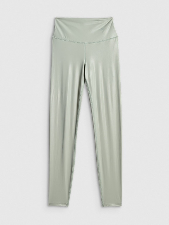 Damskie legginsy do jogi 4F 4FRSS26TFTIF494 - miętowe