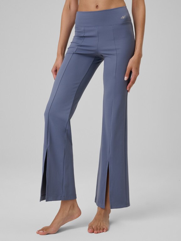 Damskie legginsy do jogi 4F 4FRSS26TFTRF1390 - denim