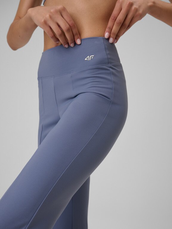 Damskie legginsy do jogi 4F 4FRSS26TFTRF1390 - denim