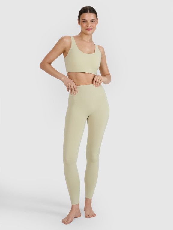 Damskie legginsy do jogi 4F 4FWSS25TFTIF323 - zielone