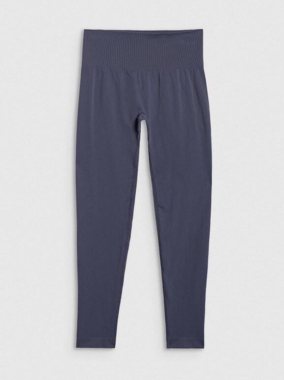 Damskie legginsy do jogi i pilatesu 4F 4FRAW25TFTIF451 - granatowe