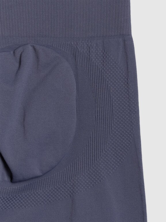 Damskie legginsy do jogi i pilatesu 4F 4FRAW25TFTIF451 - granatowe