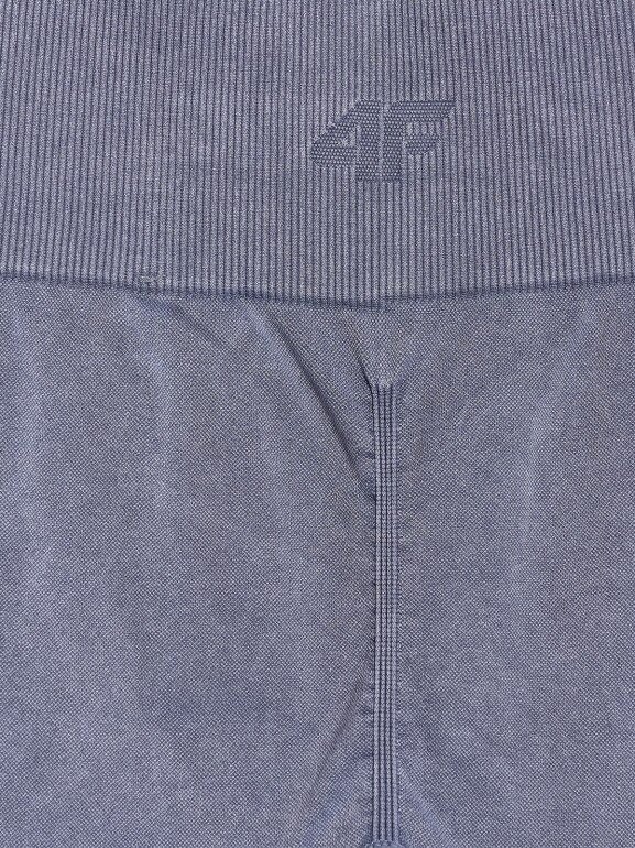 Damskie legginsy do jogi i pilatesu 4F 4FWAW25TFTIF407 - niebieskie