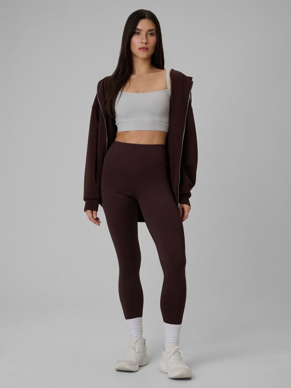 Damskie legginsy dzianinowe 4F 4FRSS26TTIGF323 - brązowe
