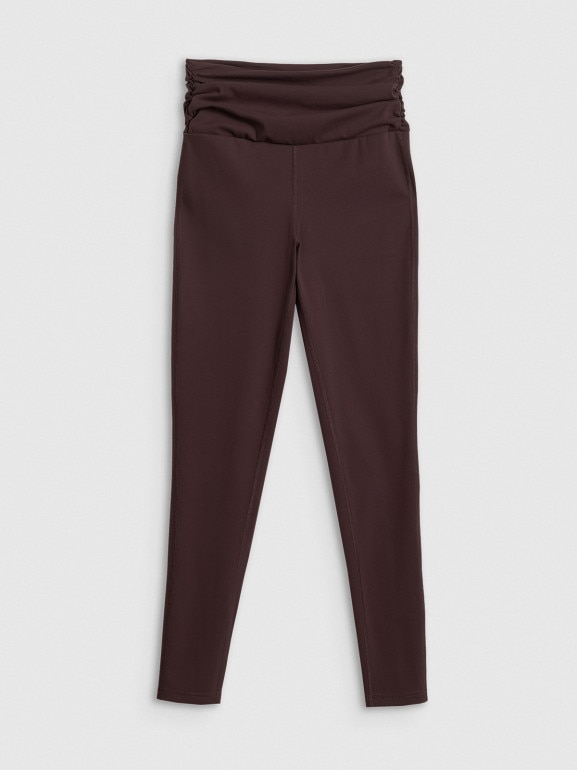 Damskie legginsy dzianinowe 4F 4FRSS26TTIGF324 - brązowe