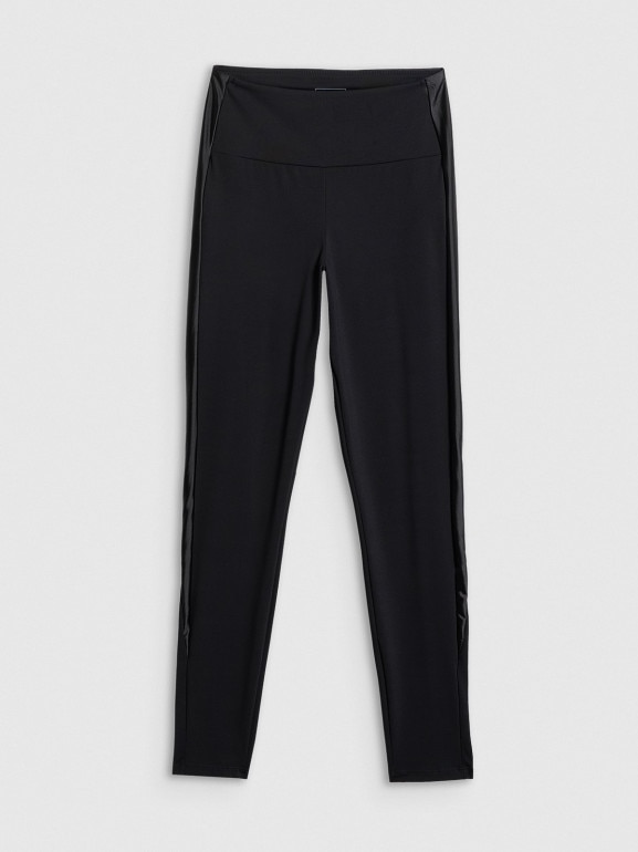 Damskie legginsy dzianinowe 4F 4FRSS26TTIGF325 - czarne