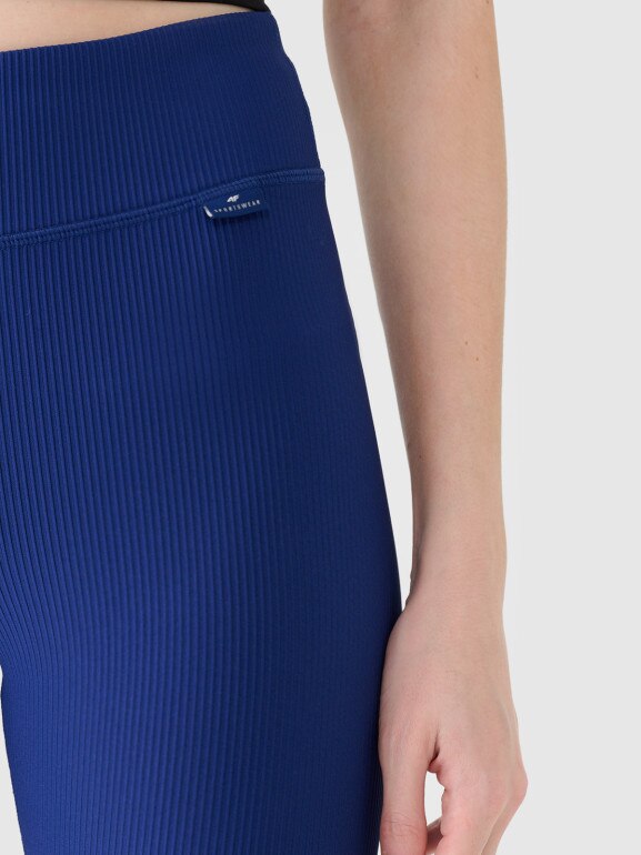 Damskie legginsy dzianinowe 4F 4FWSS25TTIGF204 - granatowe