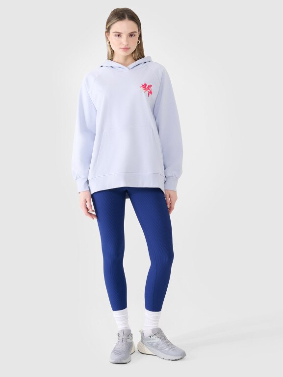 Damskie legginsy dzianinowe 4F 4FWSS25TTIGF204 - granatowe