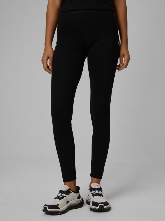 Damskie legginsy dzianinowe 4F 4FWSS26TTIGF261 - czarne