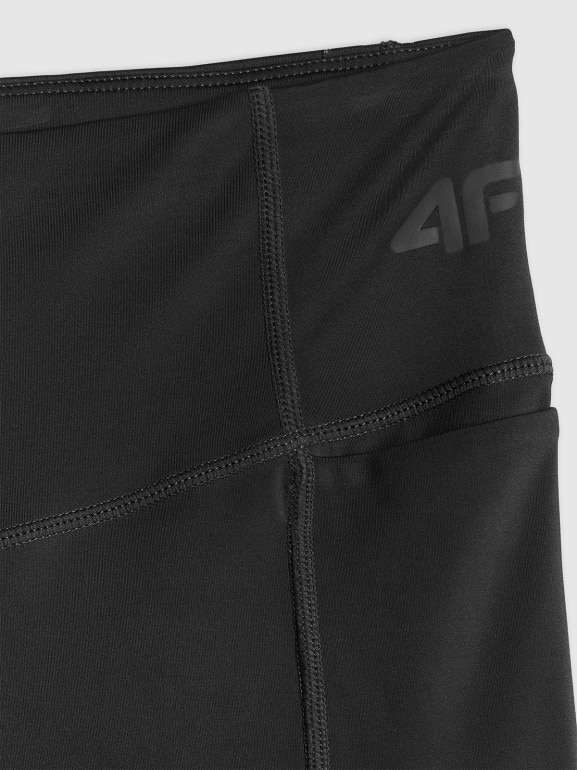 Damskie legginsy kolarki trekkingowe 4F 4FWSS26TFSTF067 - czarne