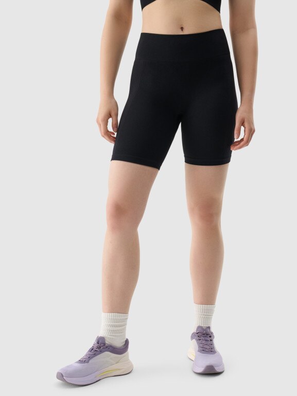 Damskie legginsy kolarki treningowe 4F 4FRSS25TFSTF022 - czarne