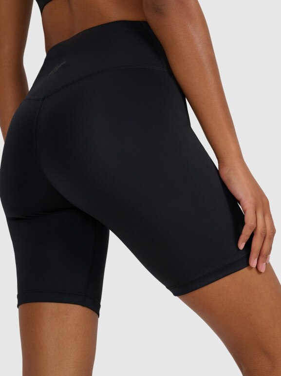 Damskie legginsy kolarki treningowe 4F 4FWMM00TFSTF079 - czarne