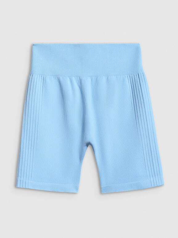 Damskie legginsy kolarki treningowe 4F 4FWSS26TFSTF087 - niebieskie