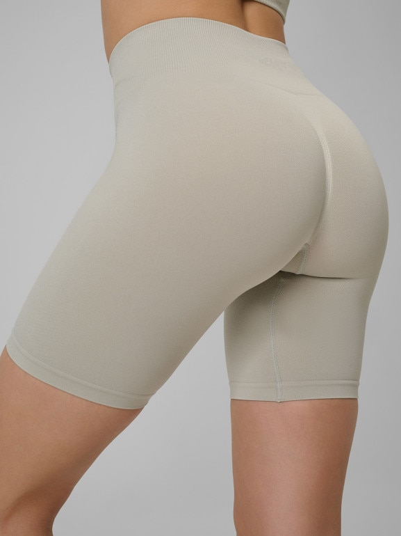 Damskie legginsy kolarki treningowe 4F 4FWSS26TFSTF109 - beżowe