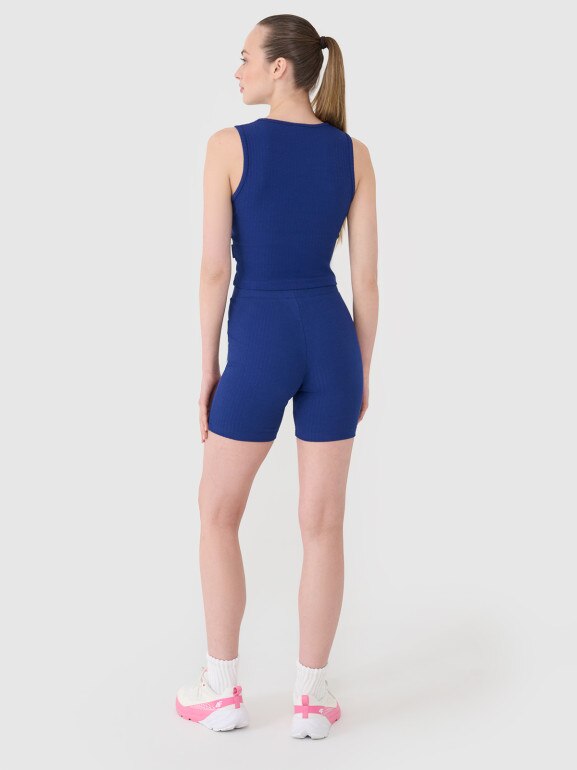 Damskie legginsy krótkie 4F 4FRSS25TSTIF016 - granatowe