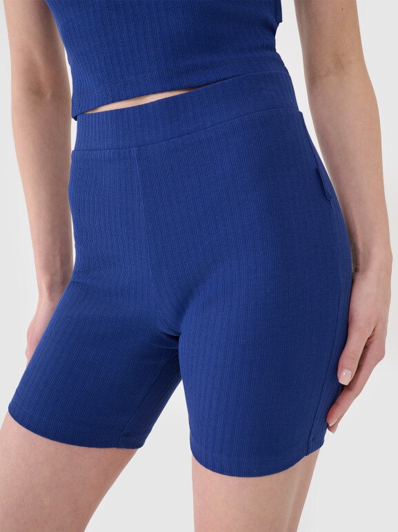 Damskie legginsy krótkie 4F 4FRSS25TSTIF016 - granatowe