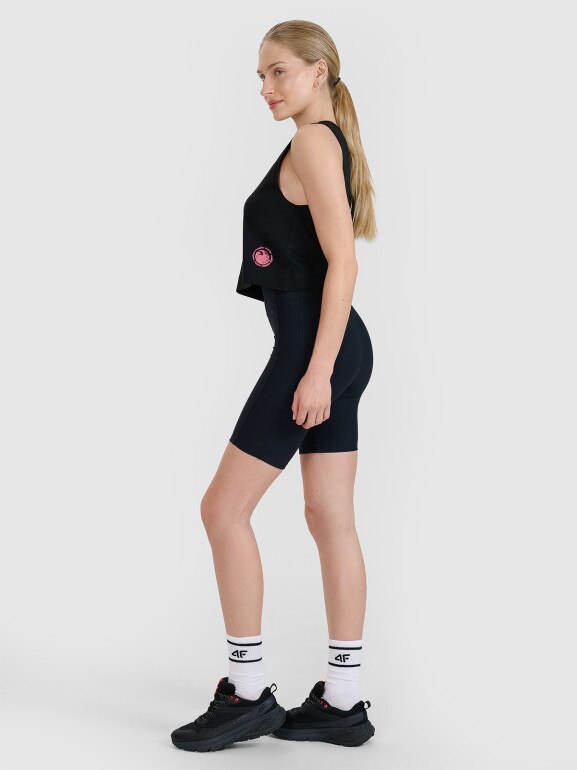 Damskie legginsy krótkie basic 4F 4FRSS25TSTIF020 - czarne