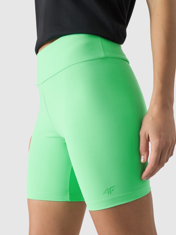 Damskie legginsy krótkie 4F 4FWSS24TTIGF151 - zielone