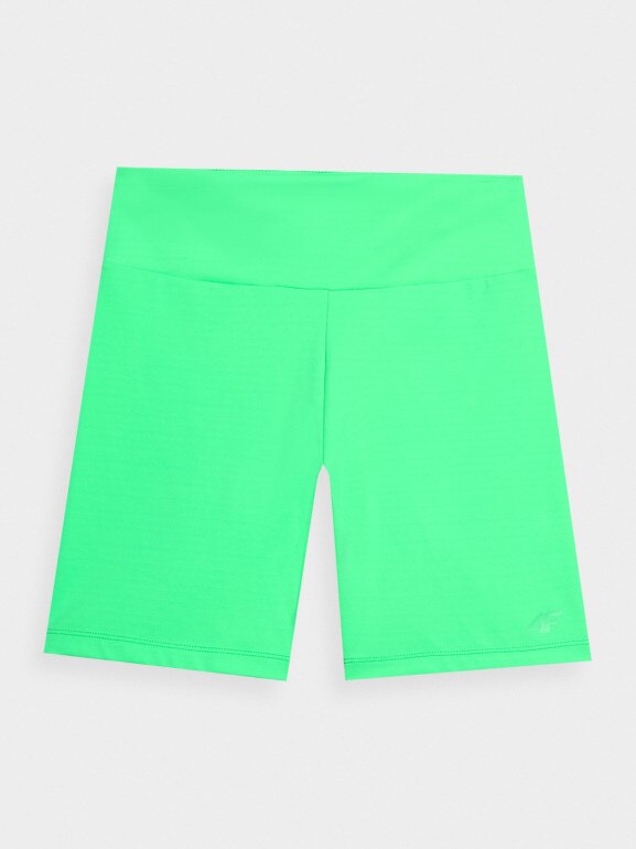 Damskie legginsy krótkie 4F 4FWSS24TTIGF151 - zielone