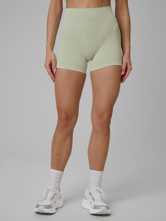 Damskie legginsy krótkie treningowe 4F 4FWSS26TFSTF072 - zielone