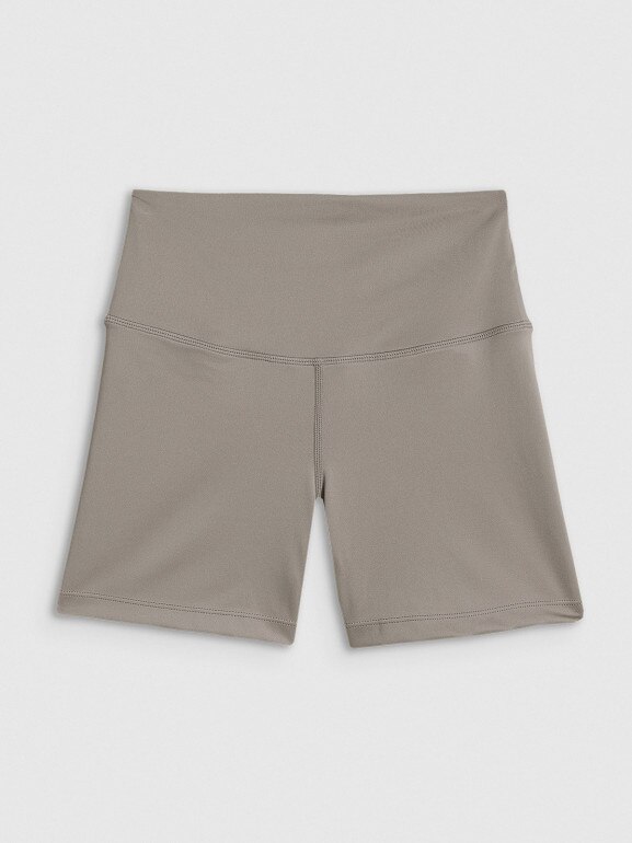 Damskie legginsy krótkie treningowe 4F 4FWSS26TFSTF086 - khaki