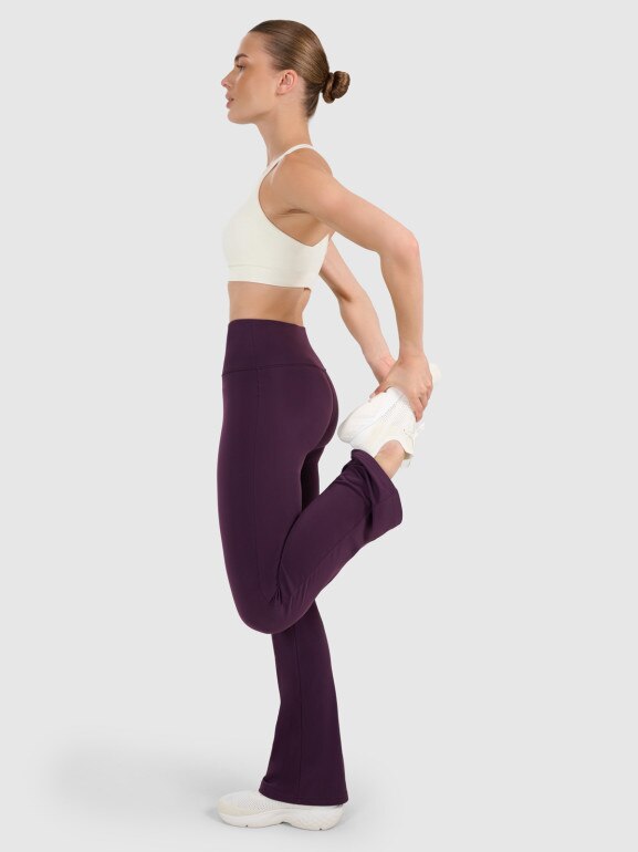 Damskie legginsy ocieplane 4F 4FWAW25TTROF1195 - fioletowe
