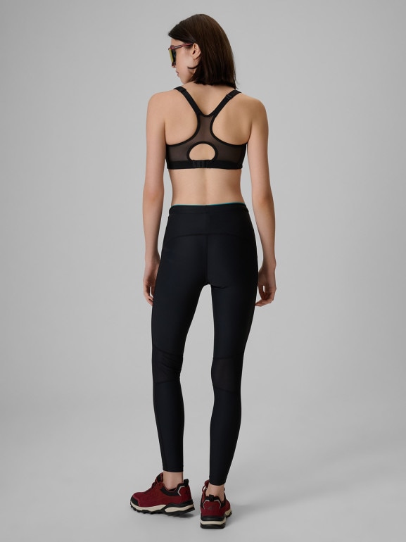 Damskie legginsy trekkingowe 4F 4FWSS26TFTRF1329 - czarne