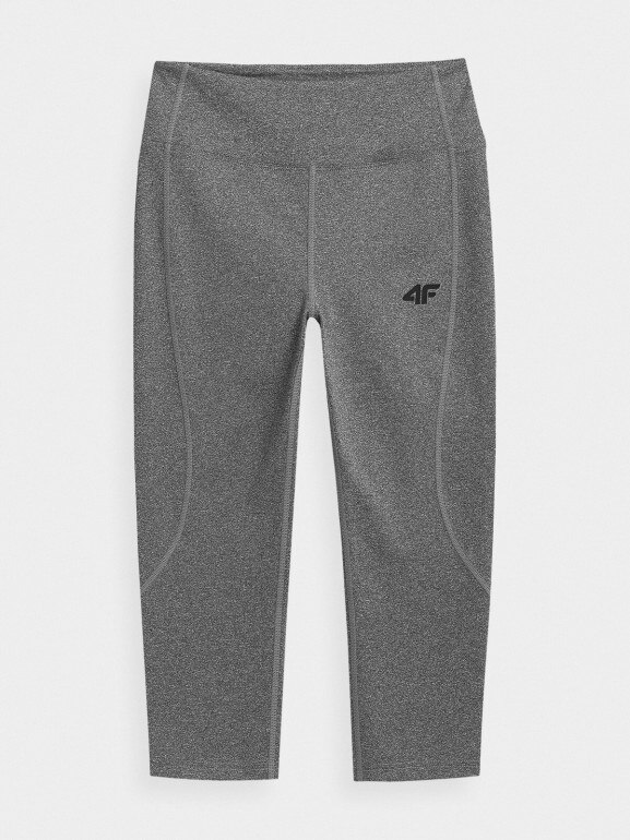 Damskie legginsy treningowe 3/4 4F NOSH4-SPDF350 - szare