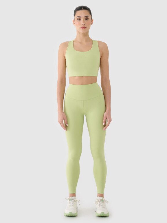 Damskie legginsy treningowe 4F 4FRSS25TFTIF306 - zielone