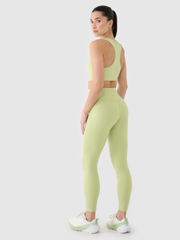Damskie legginsy treningowe 4F 4FRSS25TFTIF306 - zielone