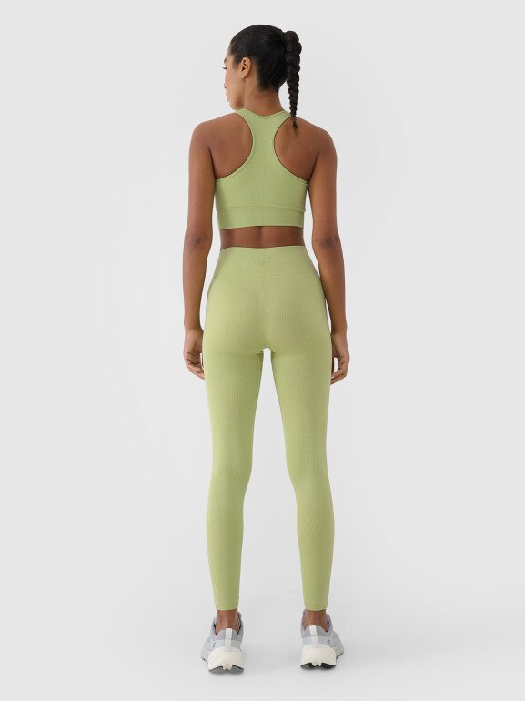 Damskie legginsy treningowe 4F 4FRSS25TFTIF309 - zielone