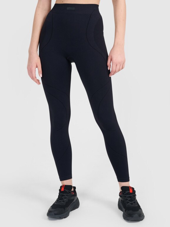 Damskie legginsy treningowe 4F 4FRSS25TFTIF390 - czarne