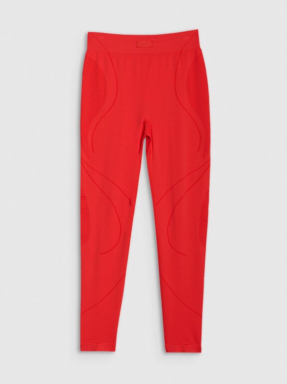 Damskie legginsy treningowe 4F 4FRSS25TFTIF390 - czerwone