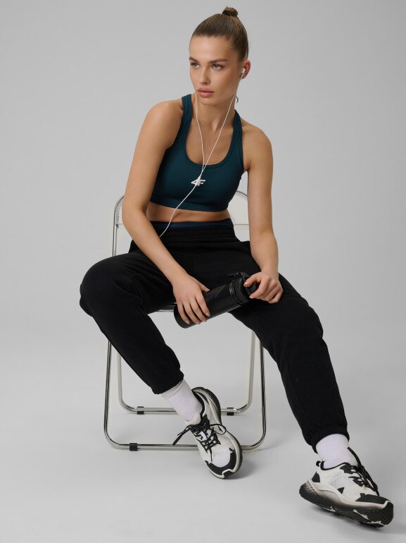 Damskie legginsy treningowe 4F 4FRSS26TFTIF500 - turkusowe