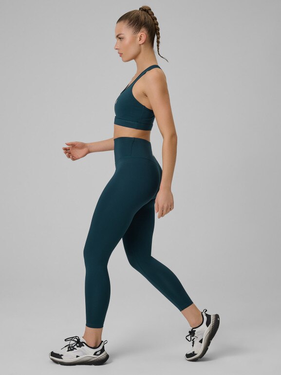 Damskie legginsy treningowe 4F 4FRSS26TFTIF500 - turkusowe