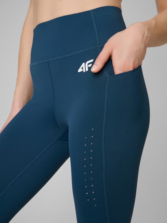 Damskie legginsy treningowe 4F 4FRSS26TFTIF503 - turkusowe