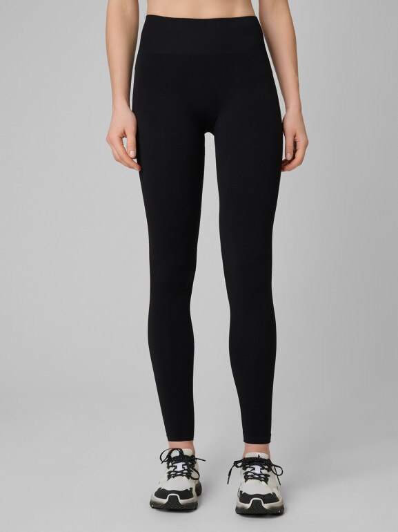 Damskie legginsy treningowe 4F 4FRSS26TFTIF531 - czarne