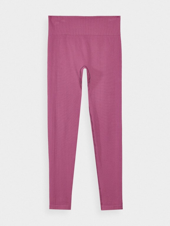 Damskie legginsy treningowe 4F 4FWAW24TFTIF278 - różowe