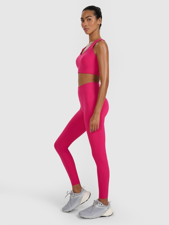 Damskie legginsy treningowe 4F 4FWAW25TFTIF358 - różowe