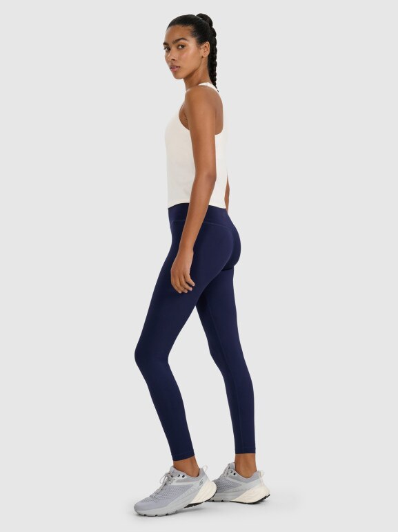 Damskie legginsy treningowe 4F 4FWAW25TFTIF360 - granatowe