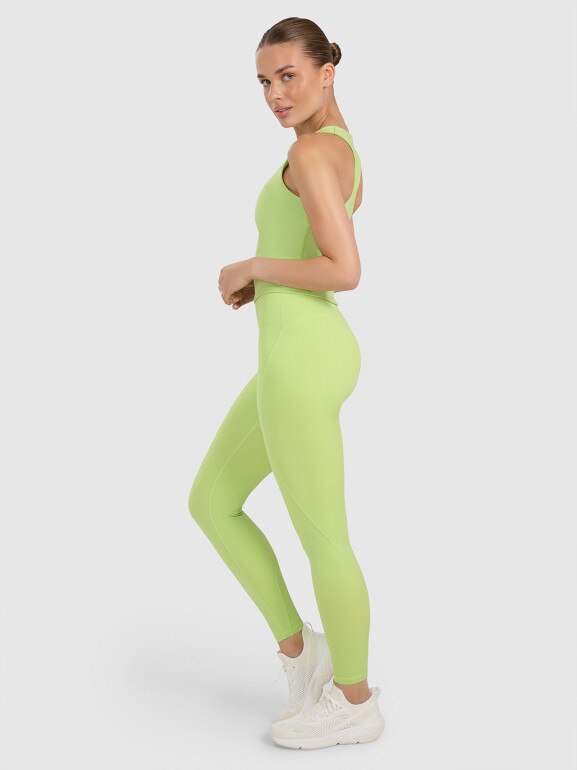 Damskie legginsy treningowe 4F 4FWAW25TFTIF363 - zielone