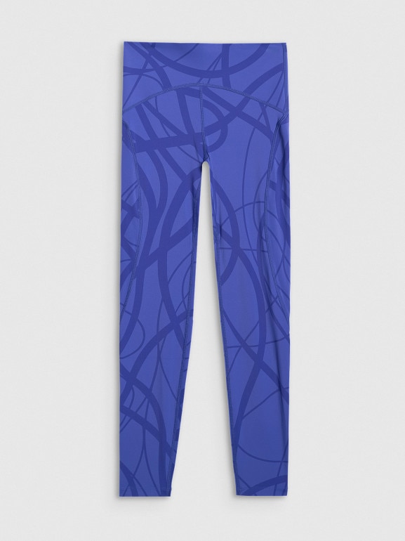 Damskie legginsy treningowe 4F 4FWAW25TFTIF365 - niebieskie